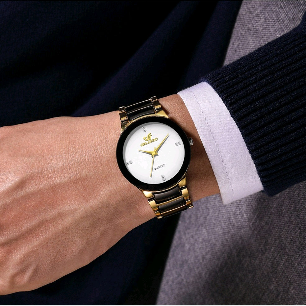 Orlando Men's Watch Elegant Original Waterproof Strap Chain Orii Korea Fashion Mens Analog Watch