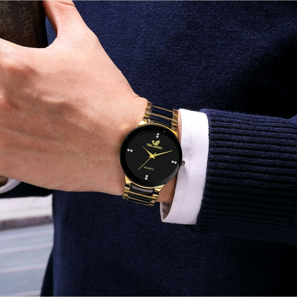 Orlando Men's Watch Elegant Original Waterproof Strap Chain Orii Korea Fashion Mens Analog Watch