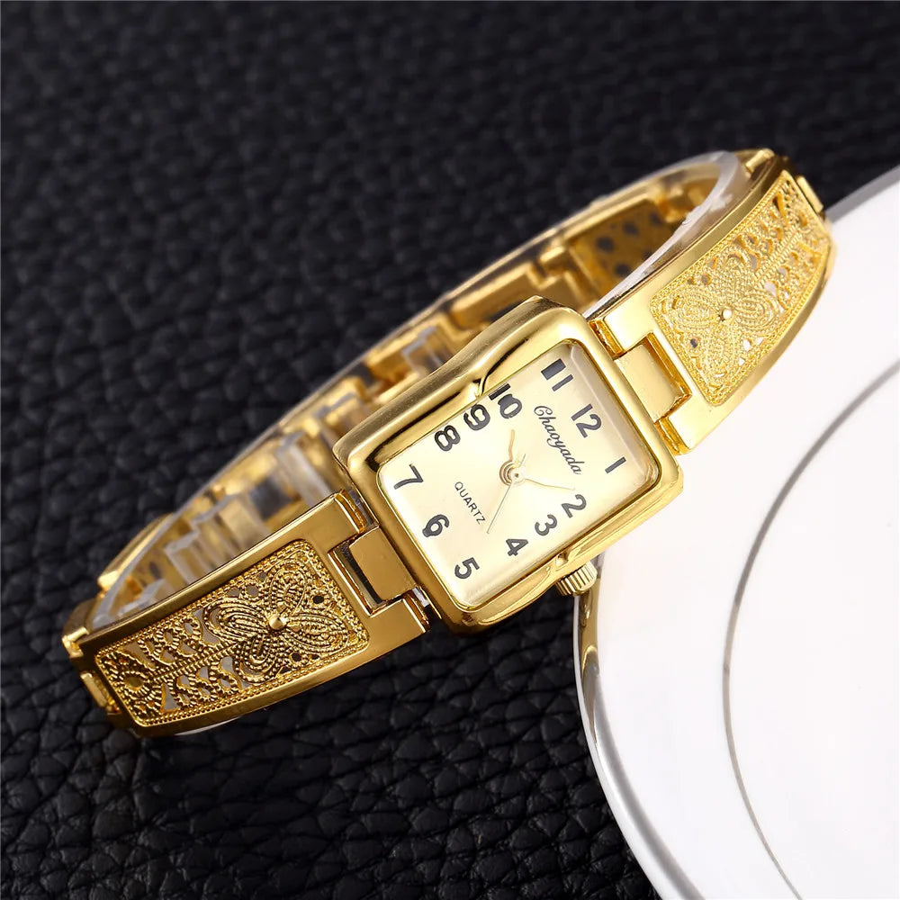 2025 Women Watches Top Luxury Wristwatches Ladies Fashion Gold Stainless Steel Bracelet Watch Female Elegant Clock Women