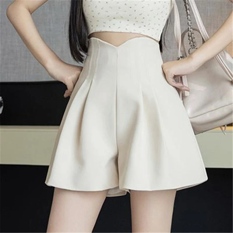 A-line Pants for Women Korean Style Outwear Office Lady Shorts Female