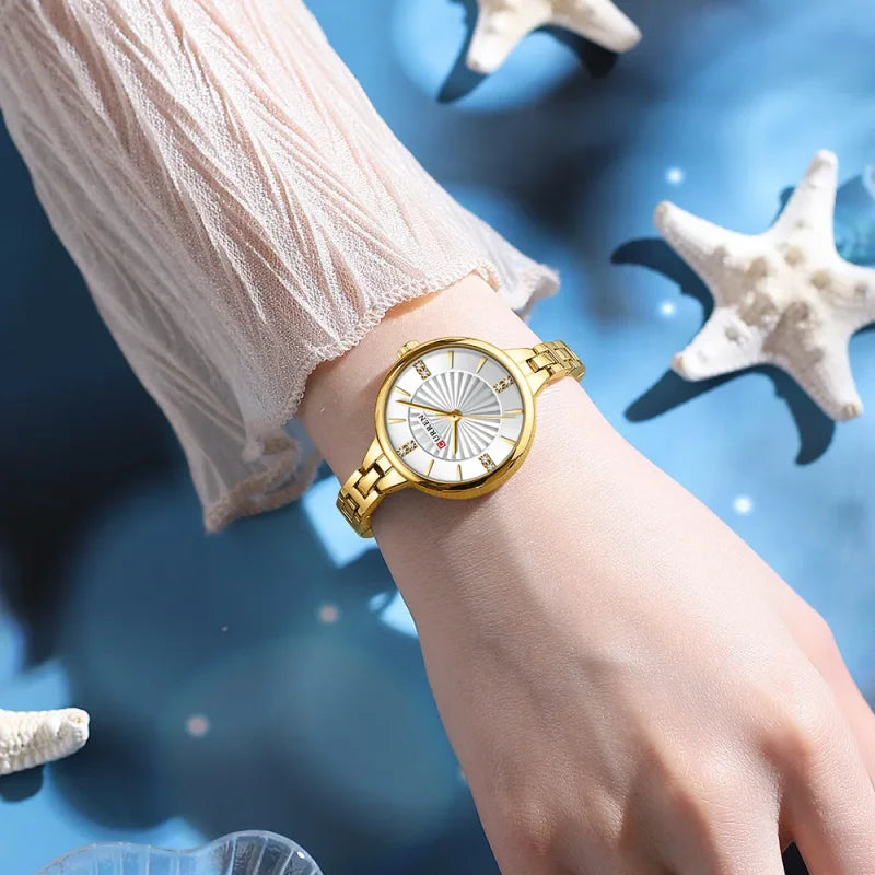 Fashion Ladies Quartz Watch Elegant Simple Watches for Women Casual Waterproof Stainless Business Wristwatch