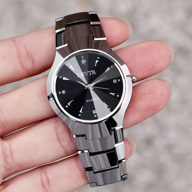 Men Women Business Quartz Watches Waterproof Stainless Steel Luxury Wristwatch Calendar Date Lovers Couple Watch Clock