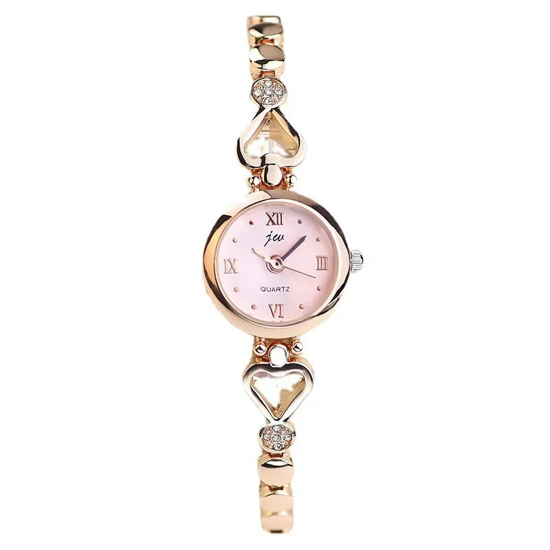 Fashion Women's Small Quartz Watches Love Heart Simple Female's Bracelet Watch Ladies Wristwatch Clock Relojes Para Mujer Montre