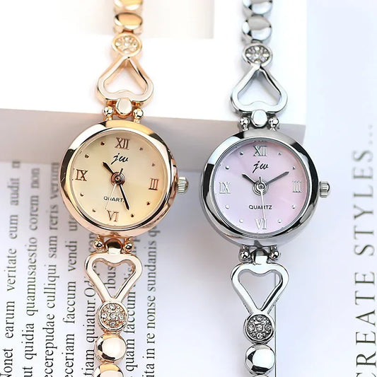 Fashion Women's Small Quartz Watches Love Heart Simple Female's Bracelet Watch Ladies Wristwatch Clock Relojes Para Mujer Montre