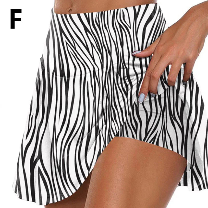 Girl High Waist Casual Cycling Running Sports Dance Skirt Skirts Shorts Yoga Shorts Fitness Skirts