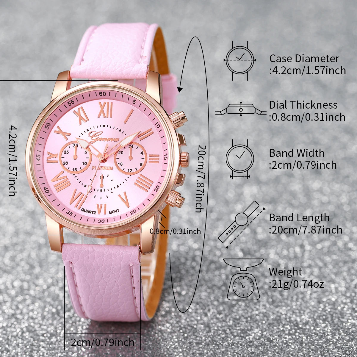 6PCS/Set Fashion Women's Quartz