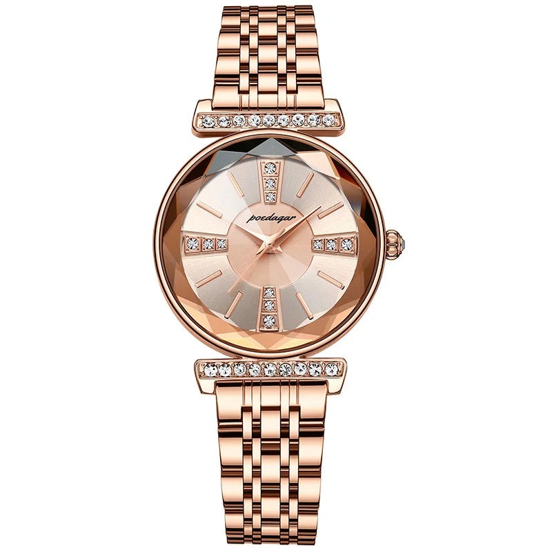 Fashion Ladies Watch Small Dial Diamond Luxury Rose Gold Waterproof Women Watches Stainless Steel Gift Clock 2025