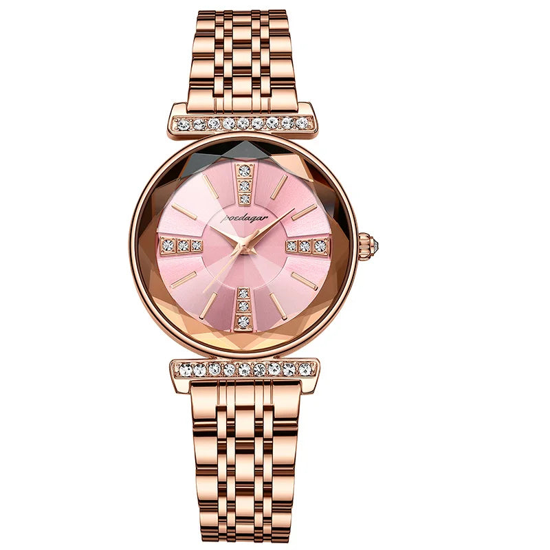 Fashion Ladies Watch Small Dial Diamond Luxury Rose Gold Waterproof Women Watches Stainless Steel Gift Clock 2025