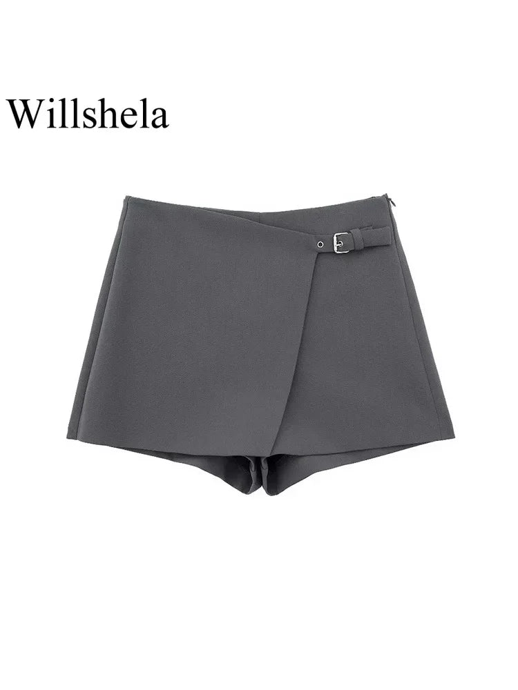 Mini Skirts Shorts Vintage High Waist Female Chic Lady Shorts