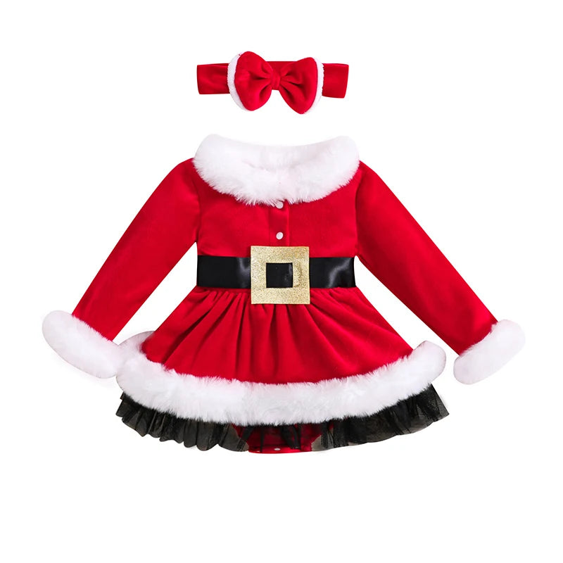 Baby Girls Christmas Outfits Long Sleeve