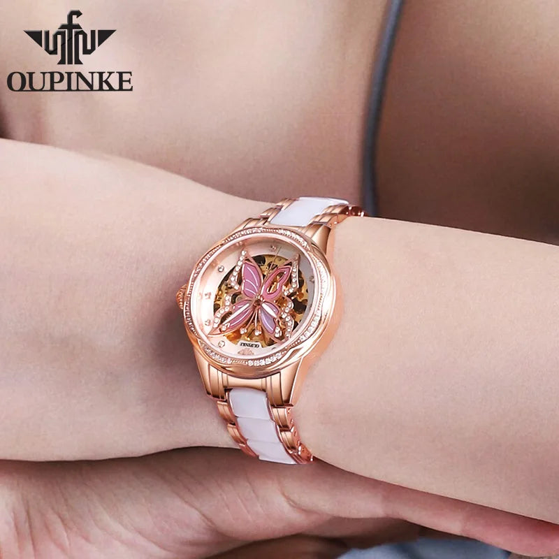 Elegant Ceramic Automatic Women's Watch Luxury