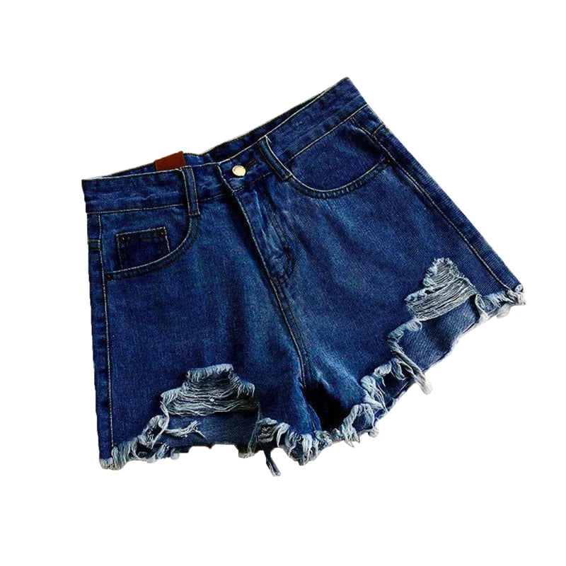 Korean Denim Holes Shorts For Women Leg Short Jeans Casual Street Short