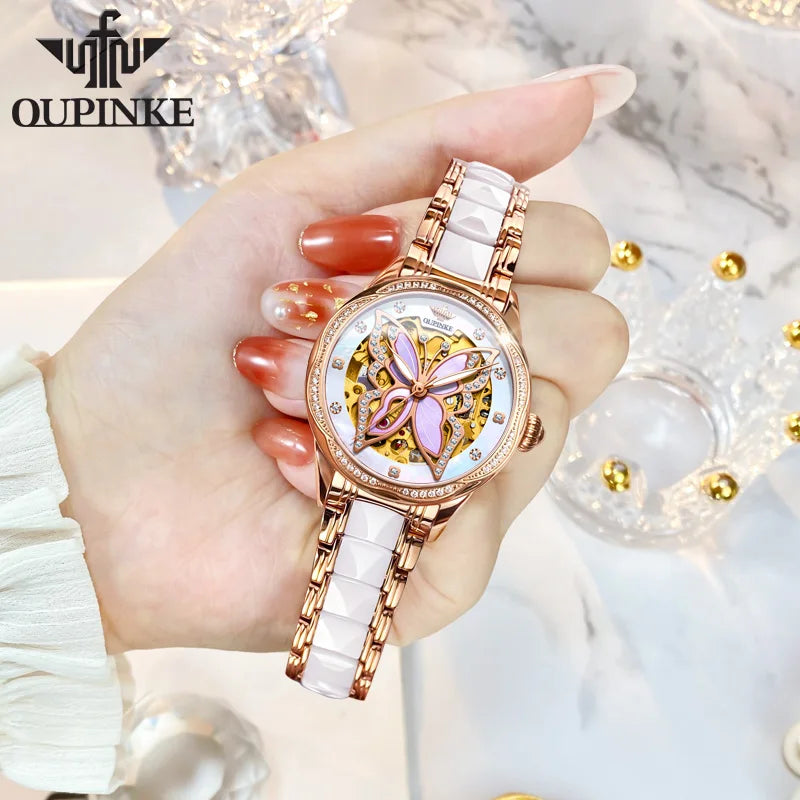 Elegant Ceramic Automatic Women's Watch Luxury