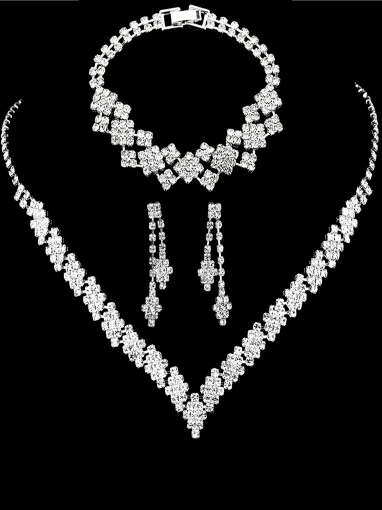 4 Pieces Of Wedding Season Women's Claw Series Earrings, Necklaces, Bracelets, Jewelry Sets, Banquet And Holiday Gifts