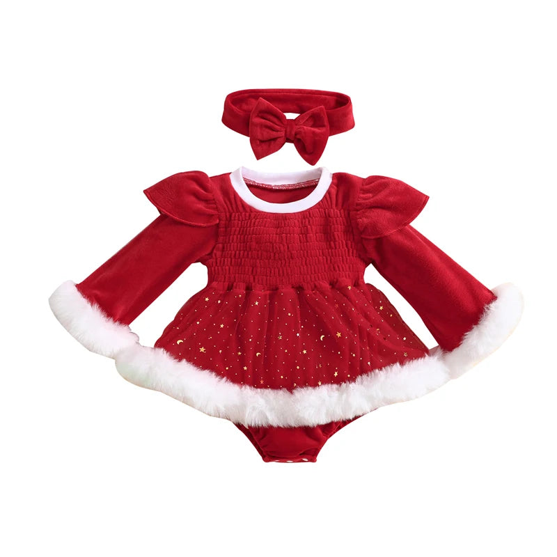 Baby Girls Christmas Outfits Long Sleeve