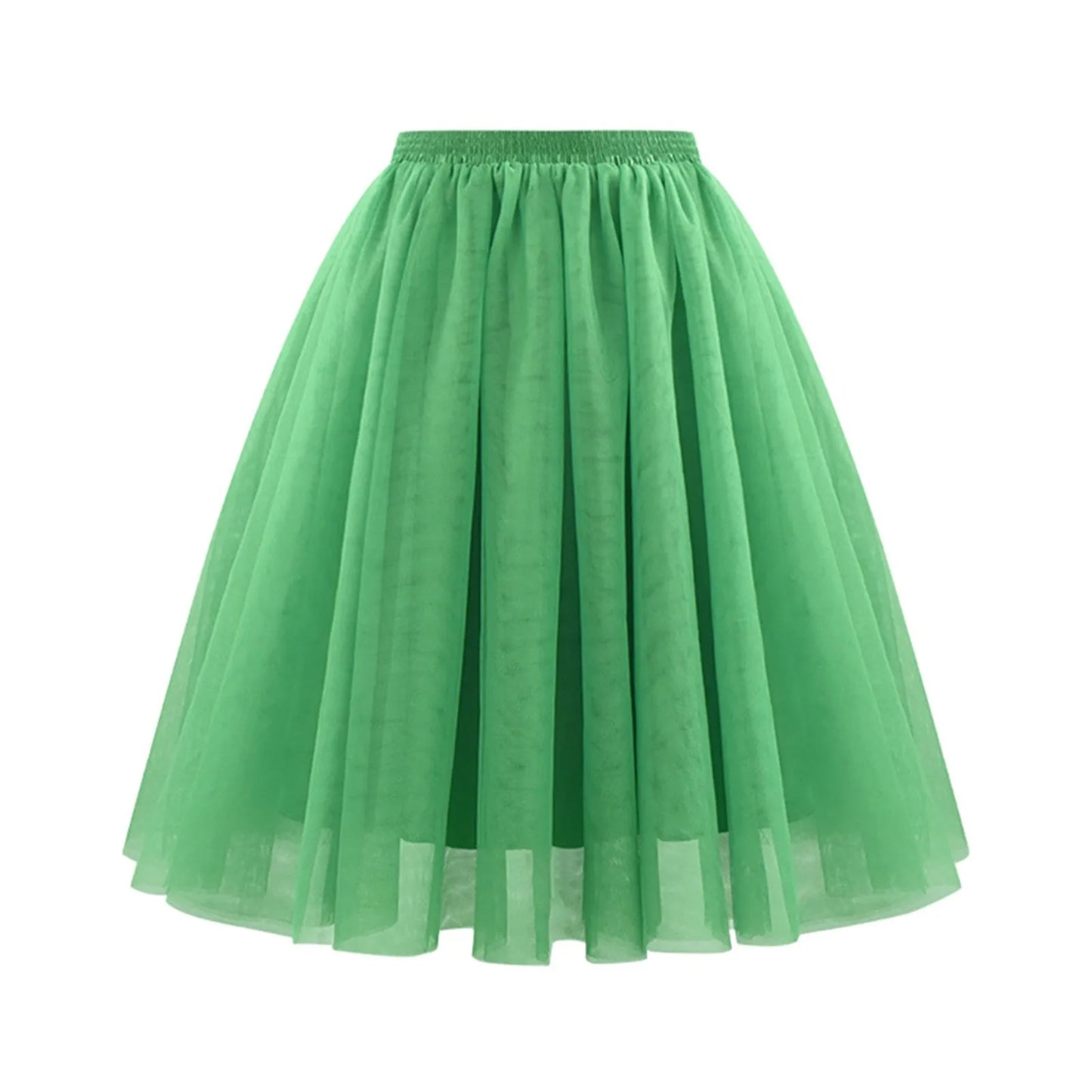 Quality 5 Layers Fashion Tulle Skirt Pleated TUTU Skirts Womens Lolita Petticoat Bridesmaids Midi Skirt Jupe Saias faldas