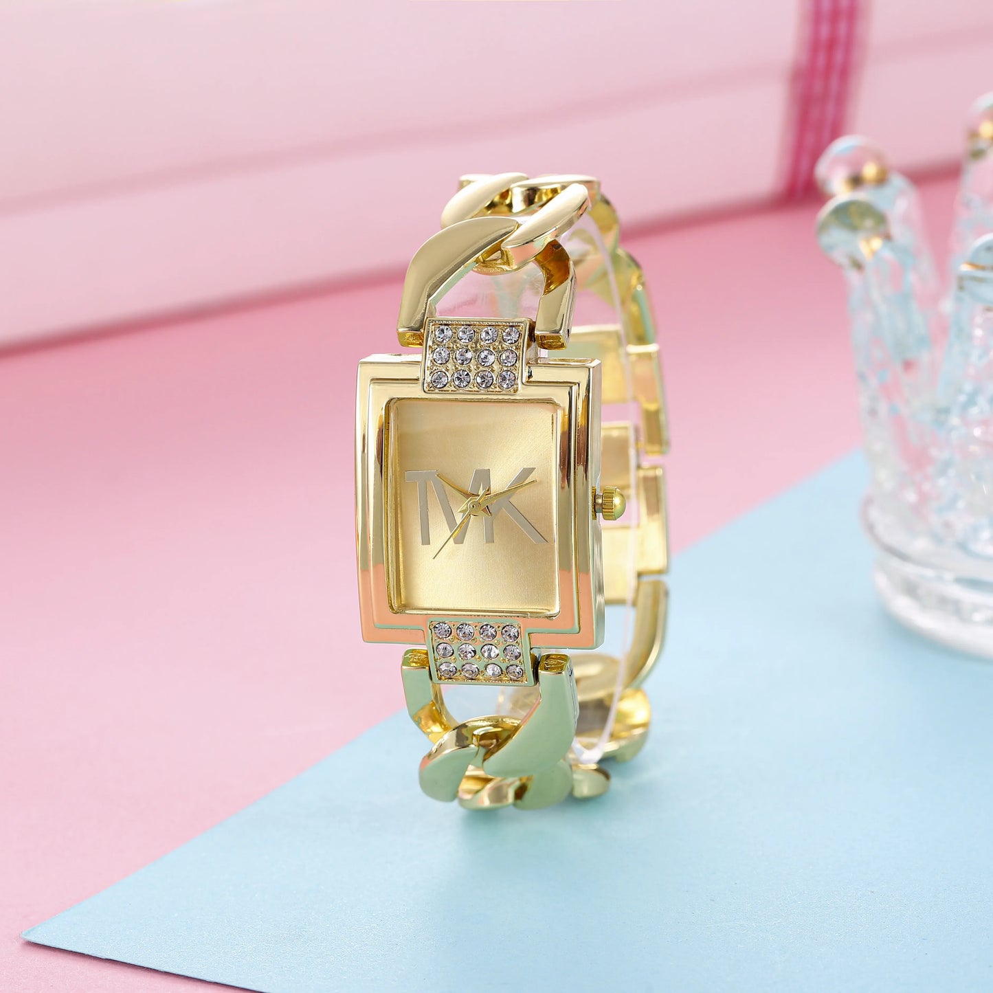 Luxury Women's Watch Fashion Elegant Style Metal Strap Square Trendy Quartz Watch for Women Woman's Wristwatch Clock