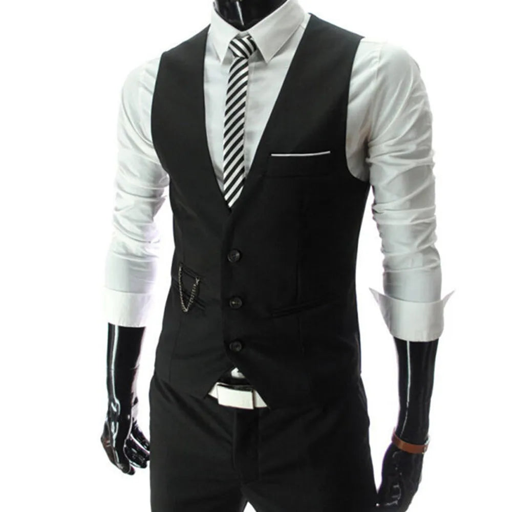 High Quality Dress Vests For Men Slim Fit Mens Suit