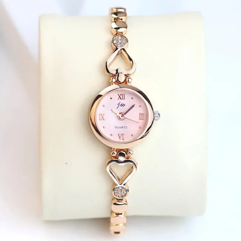 Fashion Women's Small Quartz Watches Love Heart Simple Female's Bracelet Watch Ladies Wristwatch Clock Relojes Para Mujer Montre