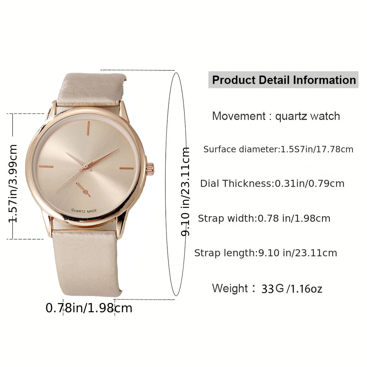 2PCS Women's Watch With a Refreshing And Versatile Retro Art Minimalist Quartz Watch And a Butterfly Bracelet