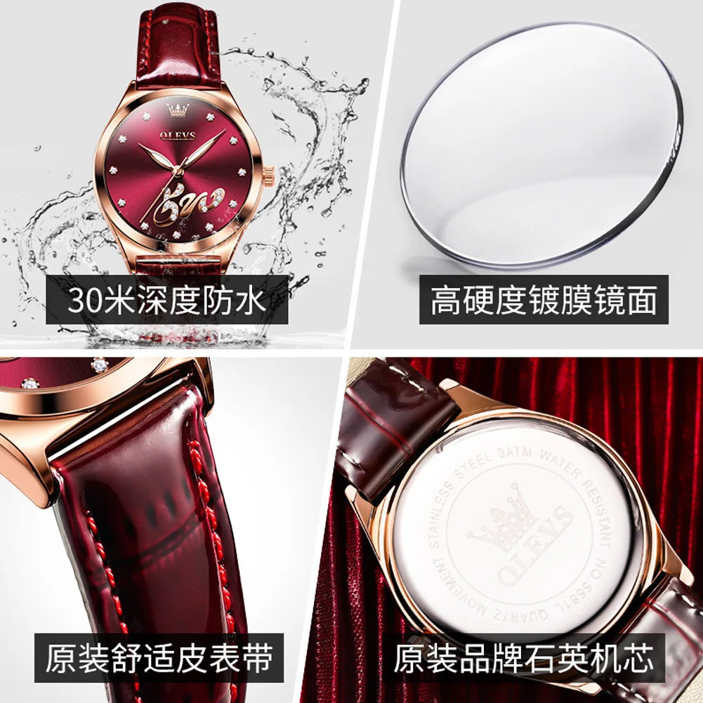 Fashionable Waterproof Luminous WOMEN'S Quartz Watch