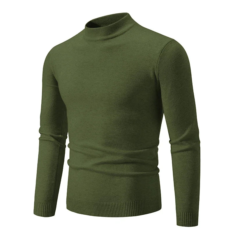 Men's Half Neck Pullovers Warm Autumn