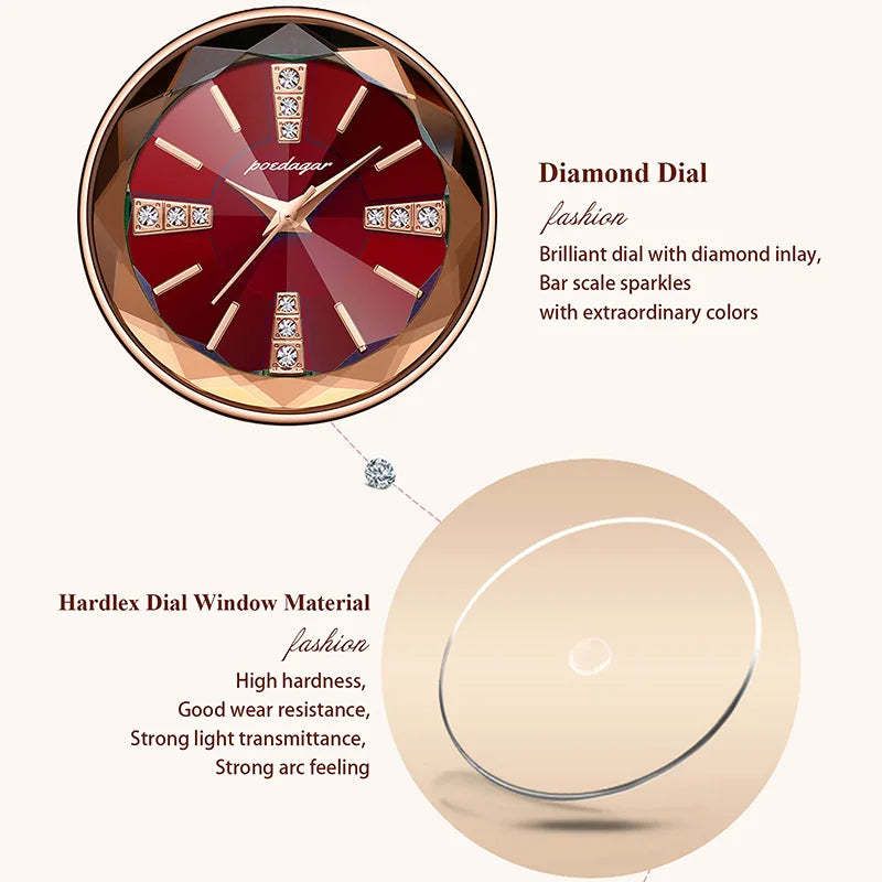 Fashion Ladies Watch Small Dial Diamond Luxury Rose Gold Waterproof Women Watches Stainless Steel Gift Clock 2025