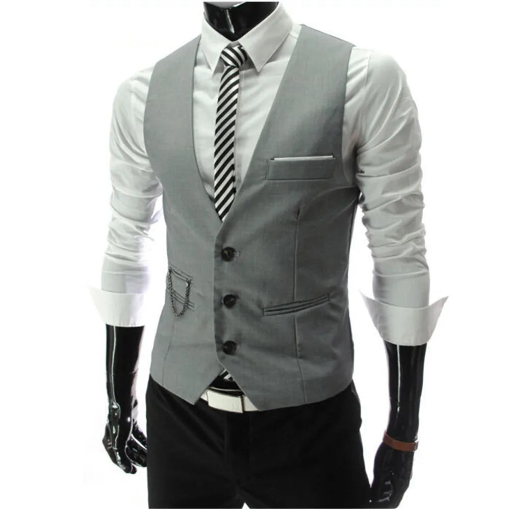 High Quality Dress Vests For Men Slim Fit Mens Suit