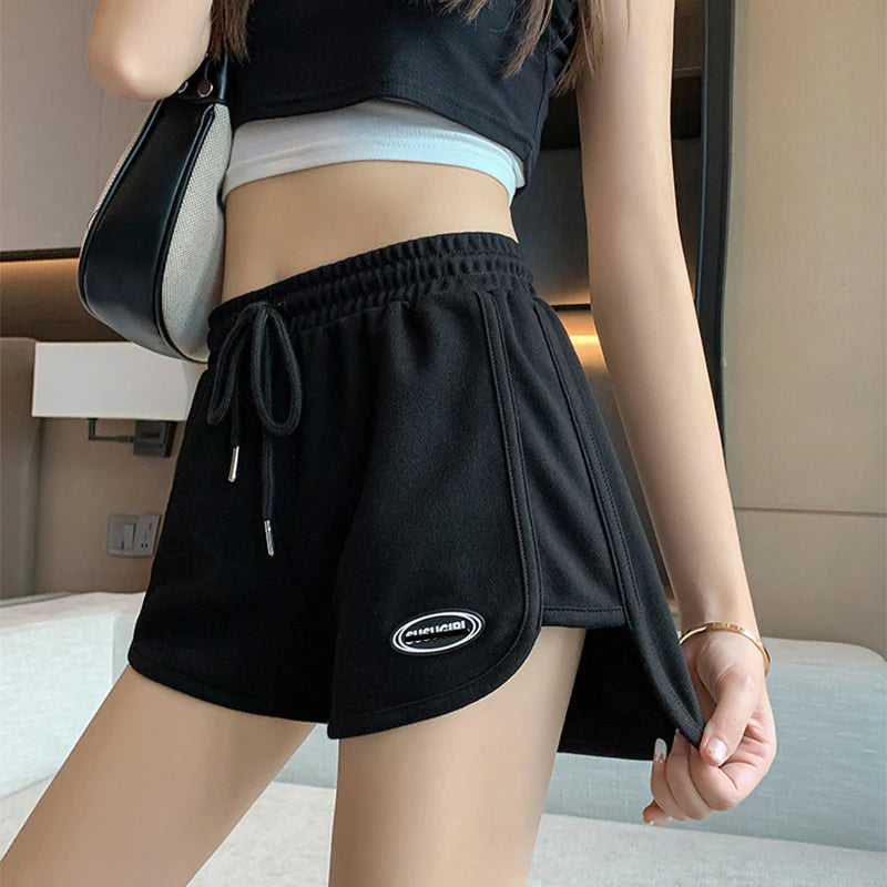 Women Casual Loose Drawstring Sports Shorts