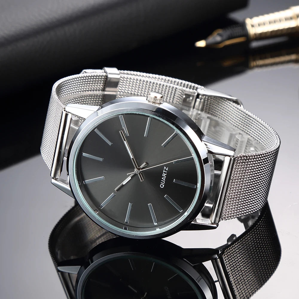 Luxury New High Quality Stainless Watch Quartz Waterproof Gifts for Men