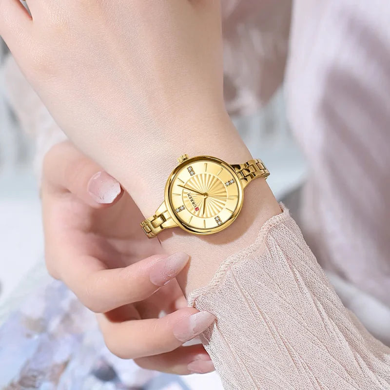 Fashion Ladies Quartz Watch Elegant Simple Watches for Women Casual Waterproof Stainless Business Wristwatch