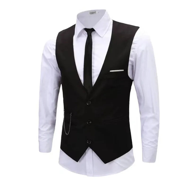 High Quality Dress Vests For Men Slim Fit Mens Suit