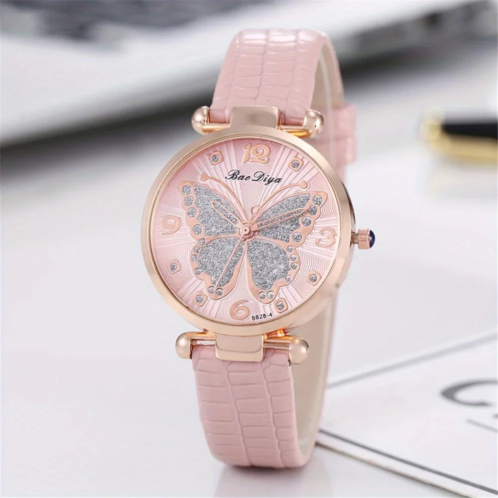 Casual Round Pointer Quartz Watch Cute