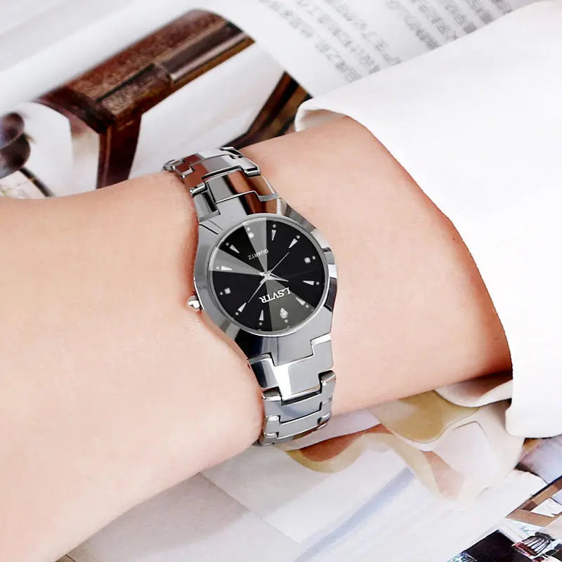 Men Women Business Quartz Watches Waterproof Stainless Steel Luxury Wristwatch Calendar Date Lovers Couple Watch Clock