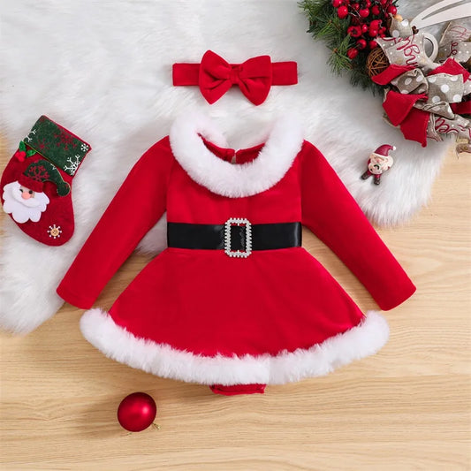 Baby Girls Christmas Outfits Long Sleeve