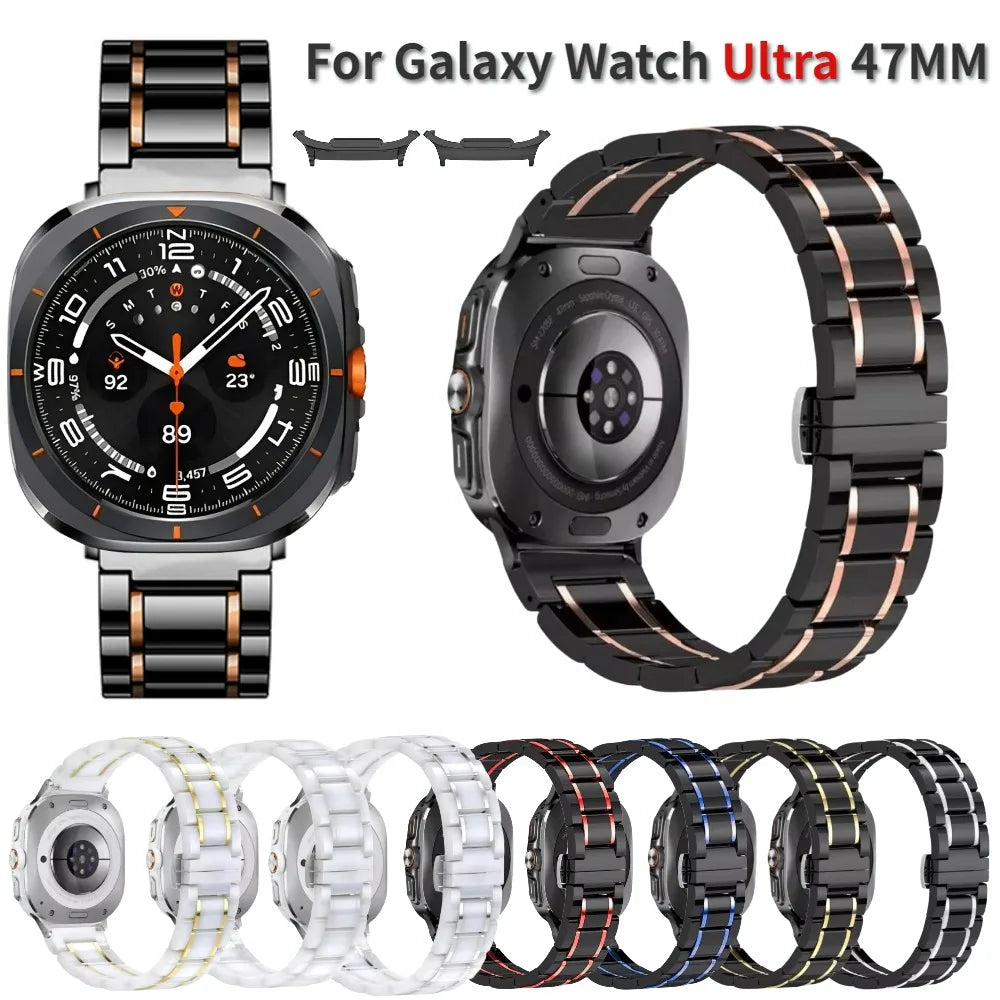 Stainless steel Strap for Samsung Galaxy Watch Ultra 47mm Metal Butterfly buckle Watchband for Galaxy Watch 7 Ultra Band