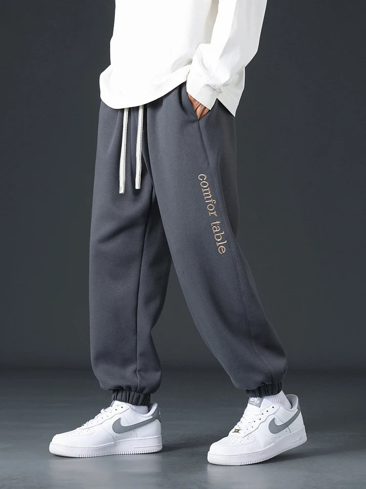 Big Size Men Sweatpants Spring Autumn Casual Baggy Jogger Pants String Banding Solid Color Sportswear Cotton Loose Trousers 8XL