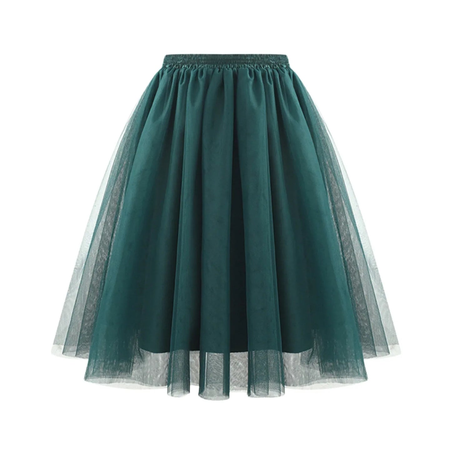 Quality 5 Layers Fashion Tulle Skirt Pleated TUTU Skirts Womens Lolita Petticoat Bridesmaids Midi Skirt Jupe Saias faldas