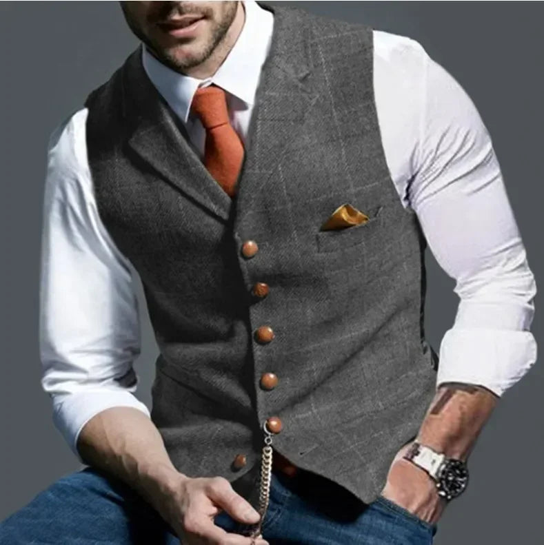 Men's Casual Classic Suit Cotton Blended  S-3XL