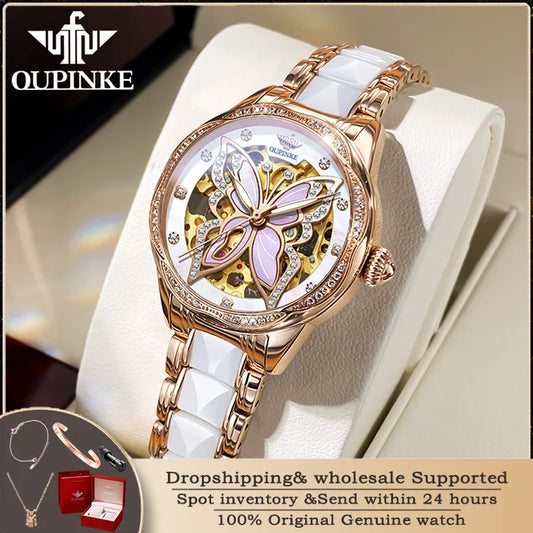 Elegant Ceramic Automatic Women's Watch Luxury