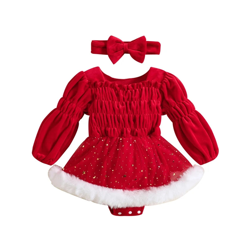 Baby Girls Christmas Outfits Long Sleeve