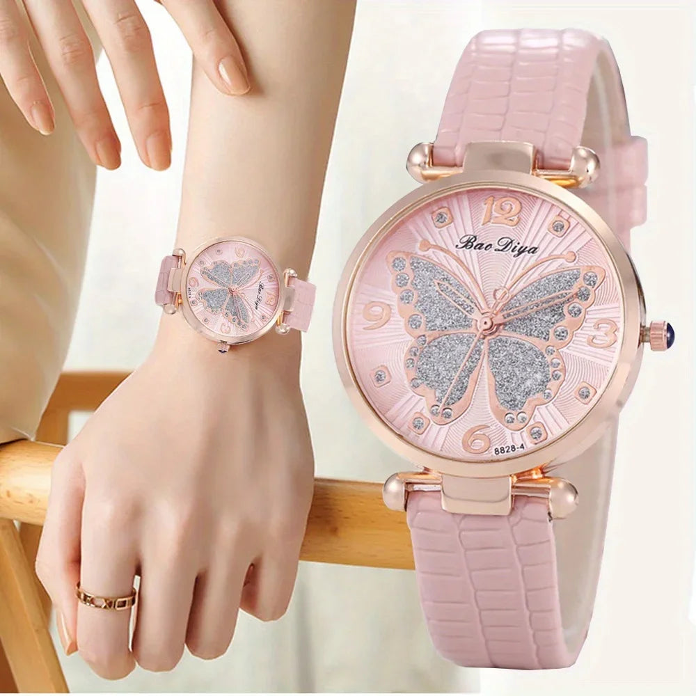 Casual Round Pointer Quartz Watch Cute