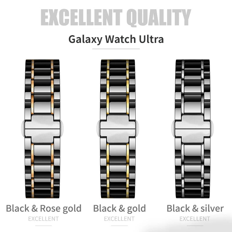 Stainless steel Strap for Samsung Galaxy Watch Ultra 47mm Metal Butterfly buckle Watchband for Galaxy Watch 7 Ultra Band