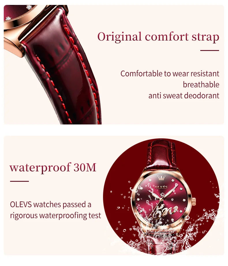 Fashionable Waterproof Luminous WOMEN'S Quartz Watch