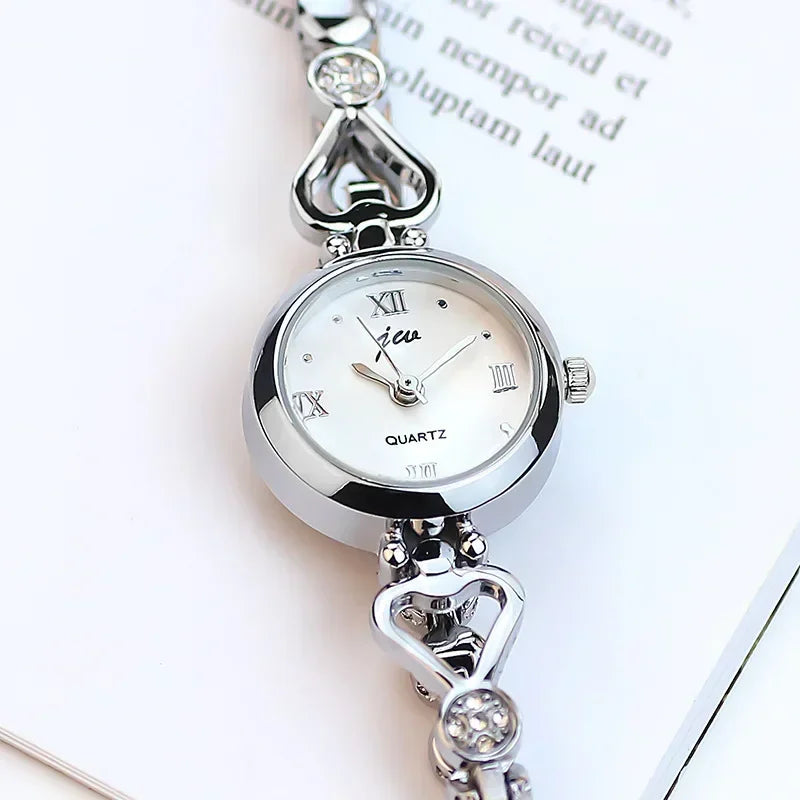 Fashion Women's Small Quartz Watches Love Heart Simple Female's Bracelet Watch Ladies Wristwatch Clock Relojes Para Mujer Montre