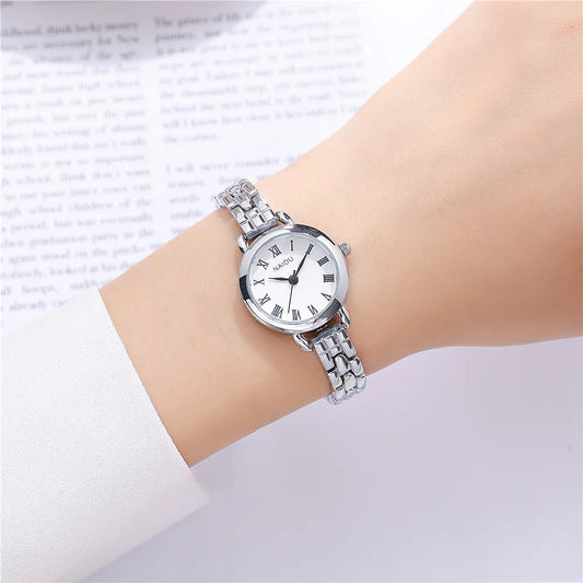 fashion small dial quartz women lady bracelet steel watch