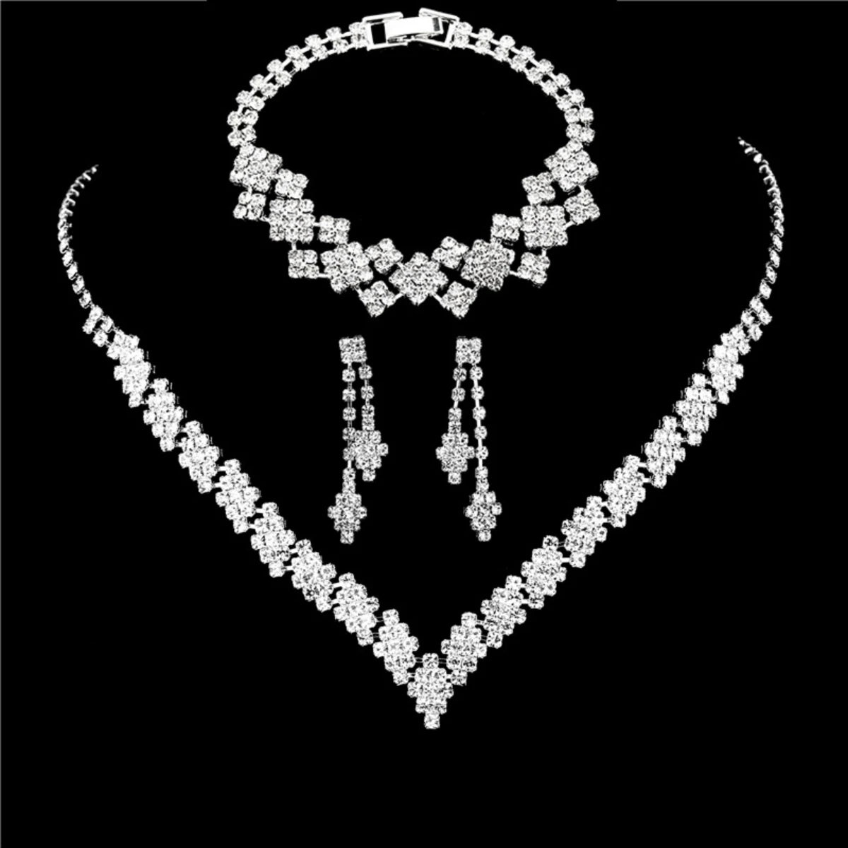 4 Pieces Of Wedding Season Women's Claw Series Earrings, Necklaces, Bracelets, Jewelry Sets, Banquet And Holiday Gifts